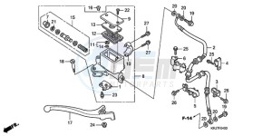 FES1259 France - (F / CMF 2F) drawing FR. BRAKE MASTER CYLINDER (FES125)(FES150)