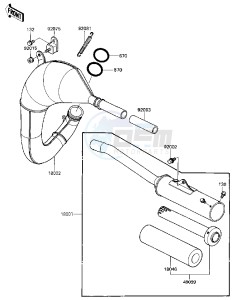 KX 80 J [BIG WHEEL] (J2) [BIG WHEEL] drawing MUFFLER