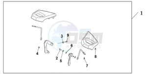 GL1800A UK - (E / MKH) drawing PASSENGER ARMREST