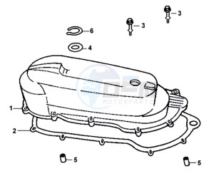 JET EURO 50 drawing CRANKCASE COVER LEFT