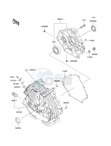 KAF 400 A [MULE 610 4X4] (A6F-AF) A8F drawing CRANKCASE