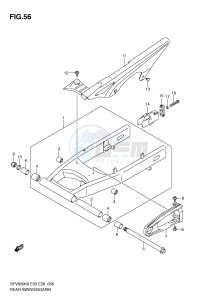 SFV650 (E3-E28) Gladius drawing REAR SWINGINGARM