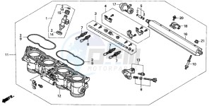 CB1100SF drawing THROTTLE BODY