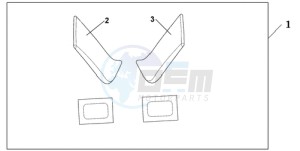 NT700VA F drawing KNEE PAD SET