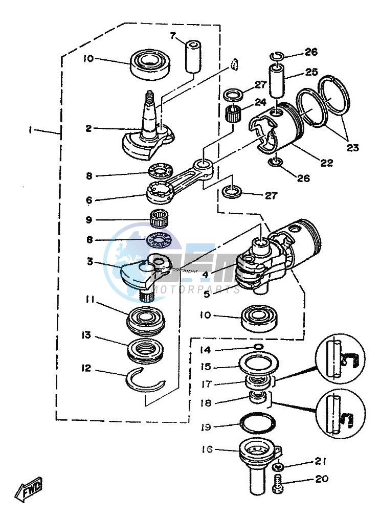 CRANKSHAFT--PISTON