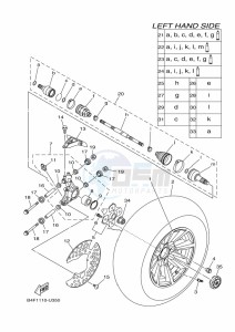 YFM700FWAD YFM70GPLK (B4F3) drawing REAR WHEEL