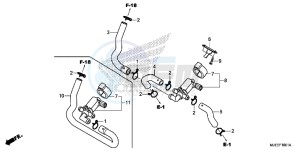 CB650FAJ CB650F 2ED drawing AIR INJECTION CONTROL VALVE