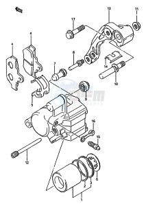 RM125 (G-H-J) drawing FRONT CALIPER (MODEL G)