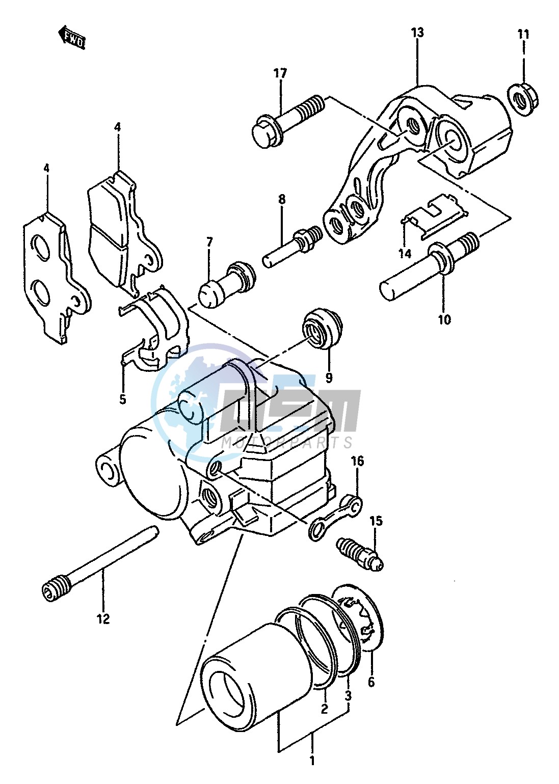 FRONT CALIPER (MODEL G)