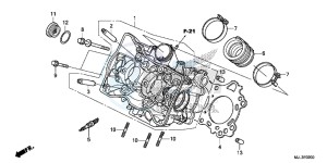 NC750XDE NC750XD Europe Direct - (ED) drawing CYLINDER HEAD