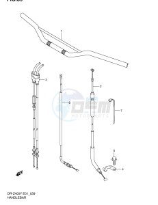 DR-Z400 (E1) drawing HANDLEBAR (WITH OUT E24)