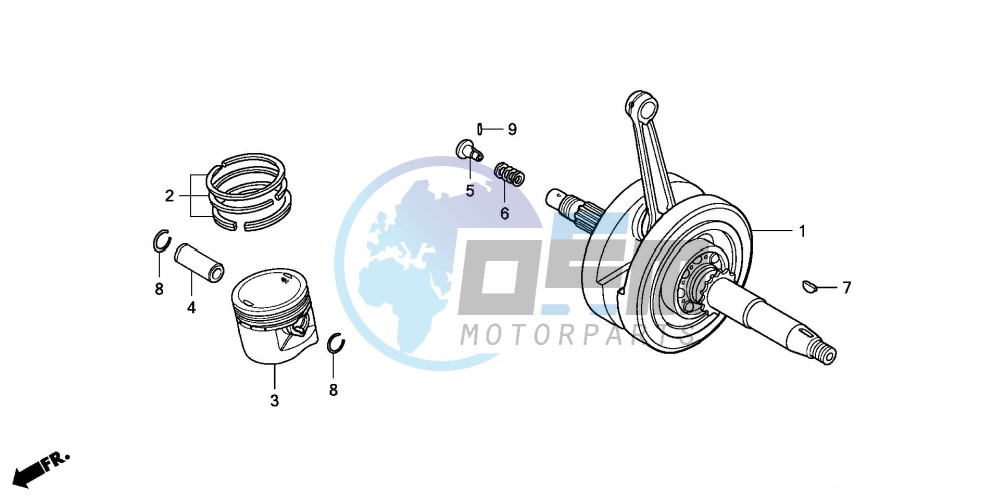 CRANKSHAFT/PISTON (CRF100F)