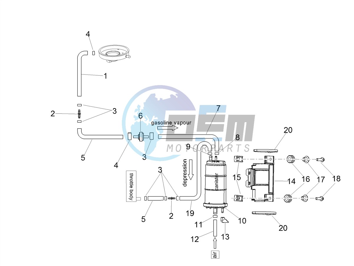 Fuel vapour recover system