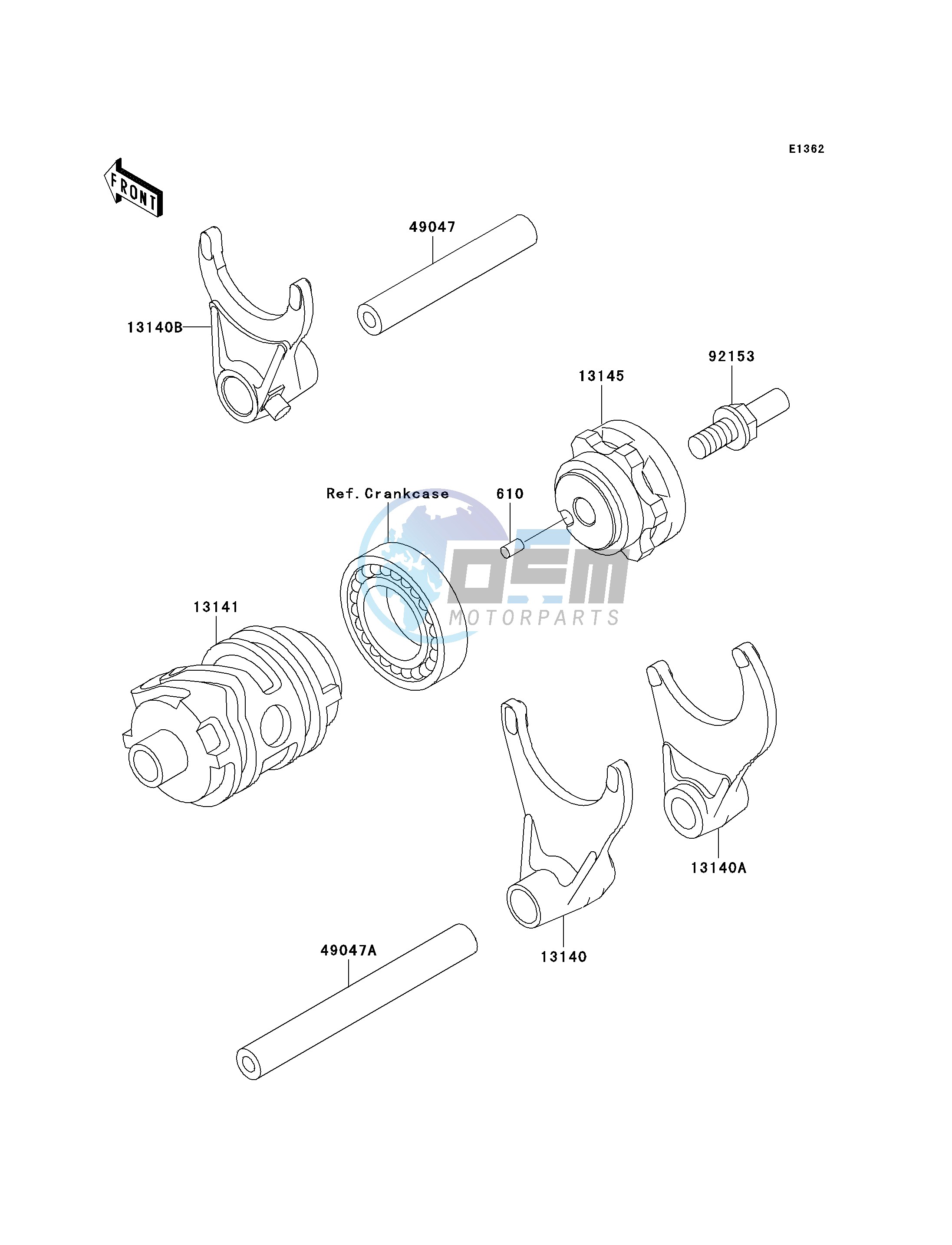 GEAR CHANGE DRUM_SHIFT FORK-- S- -