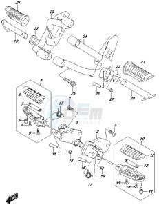 DL650 drawing FOOTREST