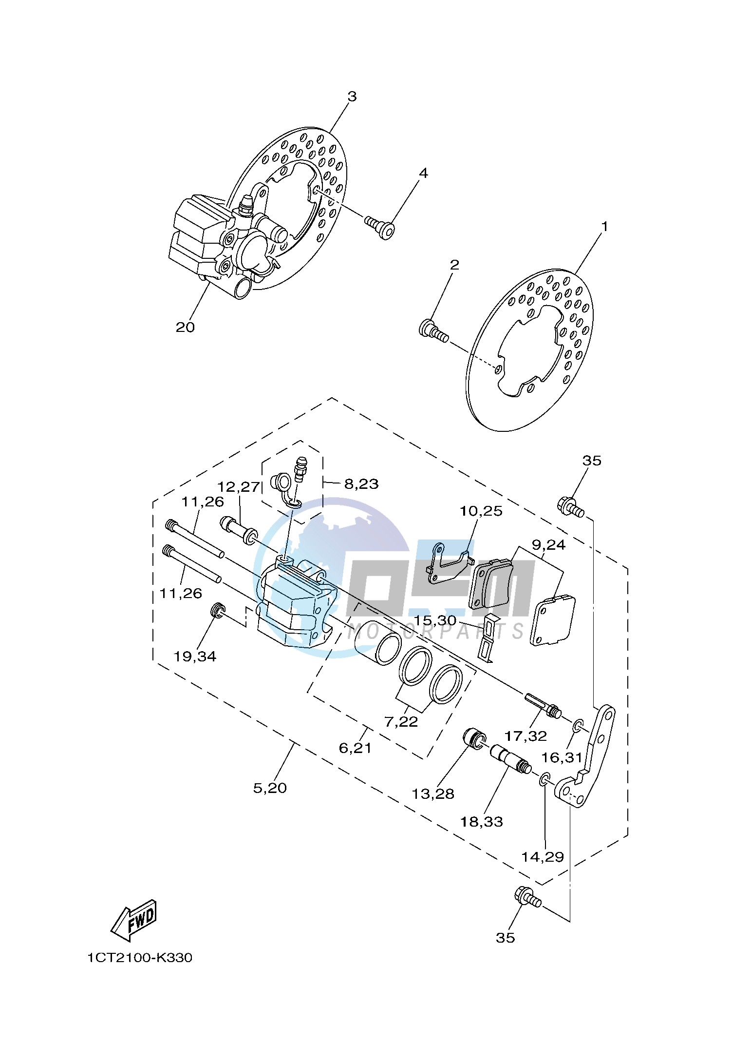 FRONT BRAKE CALIPER