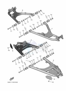 YXF850E YXF85WPBL (BAR7) drawing REAR ARM