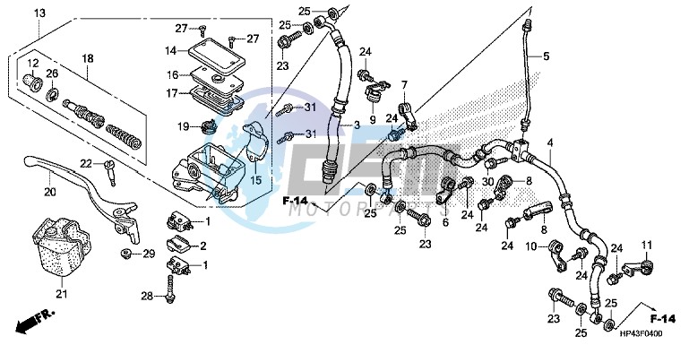 FR. BRAKE MASTER CYLINDER