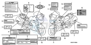 ST1300A9 CH / ABS MME - (CH / ABS MME) drawing CAUTION LABEL