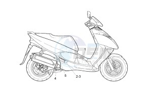 Leonardo 125-150 drawing Guard decal