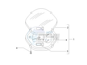 GTS 125 4T E3 UK drawing Meter combination - Cruscotto