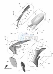 YZ250F (B7B6) drawing SIDE COVER