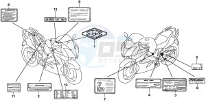 VFR800 drawing CAUTION LABEL