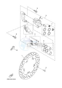 YPR125R XMAX 125 EVOLIS 125 (2DMB 2DMB) drawing FRONT BRAKE CALIPER