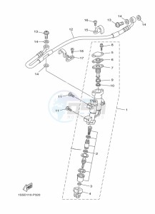 YZ250X (BF1H) drawing REAR MASTER CYLINDER