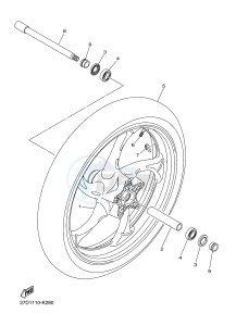 XVS1300CU XVS1300 CUSTOM XVS1300 CUSTOM (2SS6) drawing FRONT WHEEL