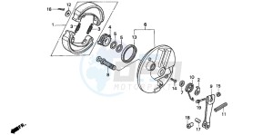 CB250 NIGHTHAWK drawing FRONT BRAKE PANEL