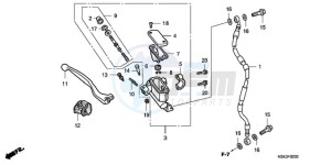 CRF150RB9 Europe Direct - (ED / T19) drawing FR. BRAKE MASTER CYLINDER