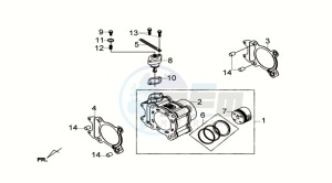 GTS 300i ABS drawing CYLINDER MET PISTON