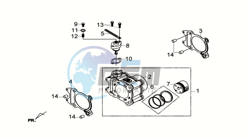 CYLINDER MET PISTON