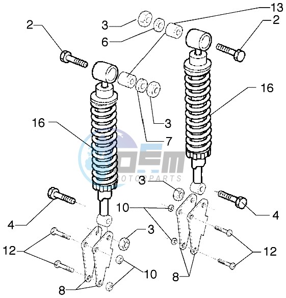 Rear shock absorbers