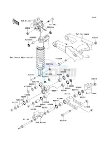 KX 250 W [KX250F MONSTER ENERGY] (W9FA) W9FA drawing REAR SUSPENSION