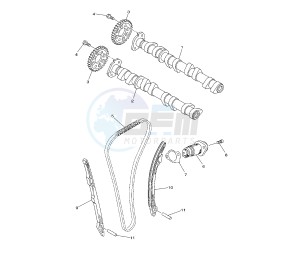 XJ6-S DIVERSION ABS 600 drawing CAMSHAFT AND TIMING CHAIN