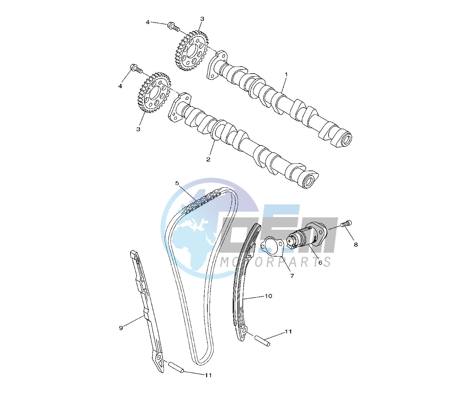 CAMSHAFT AND TIMING CHAIN