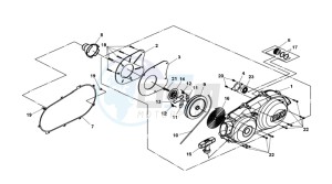 QUAD LANDER 300SL drawing CRANKCASE COVER LEFT