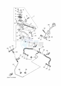 YFM700FWAD GRIZZLY 700 EPS (BDEJ) drawing REAR MASTER CYLINDER