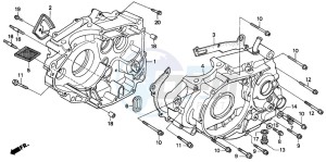 XR250R drawing CRANKCASE