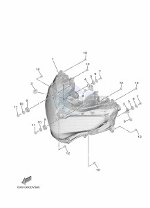 MWD300 TRICITY 300 (BED8) drawing HEADLIGHT