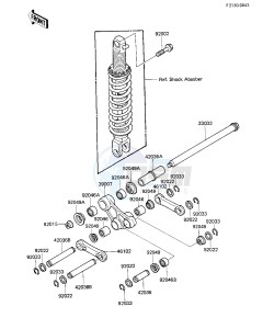 KL 600 B [KL600] (B1-B2) [KL600] drawing REAR SUSPENSION