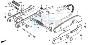 C50S drawing SWINGARM/CHAIN CASE