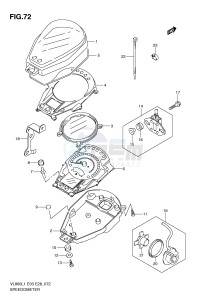 VL800 (E3-E28) VOLUSIA drawing SPEEDOMETER (VL800CL1 E3)