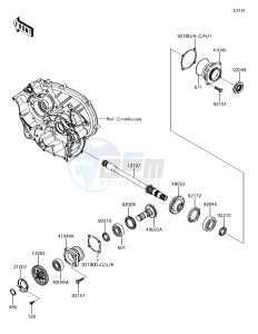 BRUTE FORCE 750 4x4i EPS KVF750GHF EU drawing Front Bevel Gear