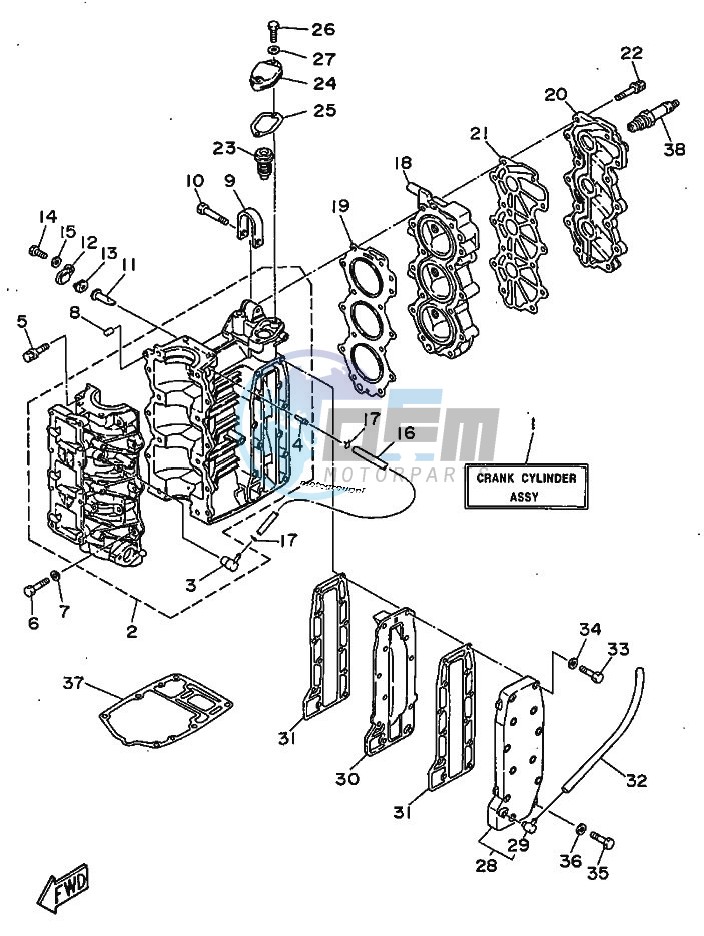 CYLINDER--CRANKCASE