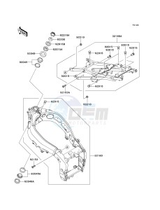 ZX 600 J [ZZR600] (J6F-J8F) J7F drawing FRAME