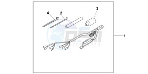 VFR1200XC drawing HEATED GRIP ATT KIT