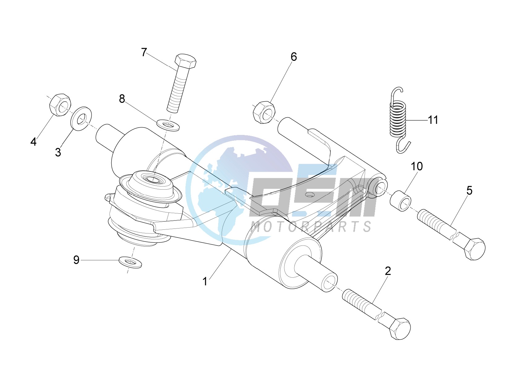 Swinging arm